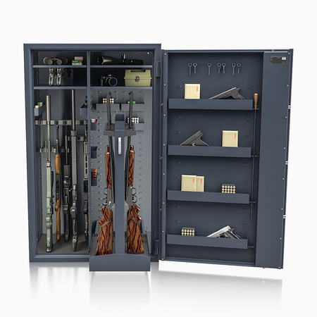 Szafa na broń długą S1 Siegen Super Kombi 28 szt. 150 cm z cargo