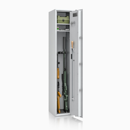 Szafa na broń długą S1 Siegen 5 szt. 150 cm szara – zamek elektroniczny