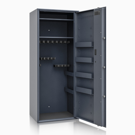 Szafa na broń długą S1 Siegen Max 18 szt. 150 cm grafitowa – zamek elektroniczny