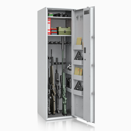 Szafa na broń długą S1 Siegen Max 12 szt. 150 cm szara – zamek elektroniczny (50083.02)