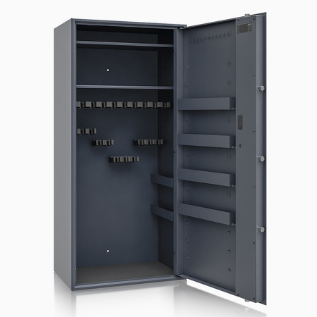 Szafa na broń długą S1 Siegen Max 22 szt. 150 cm grafitowa – zamek elektroniczny