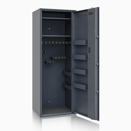 Szafa na broń długą S1 Siegen Max 17 szt. 150 cm grafitowa – zamek elektroniczny