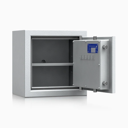 Sejf antywłamaniowy SAVE4EVER klasa I 40×40×27 cm szary – zamek kluczowy