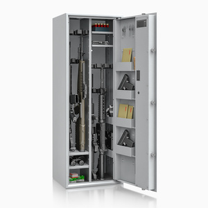 Szafa na broń długą S1 Siegen Max Kombi 12 szt. 125 cm szara – zamek elektroniczny
