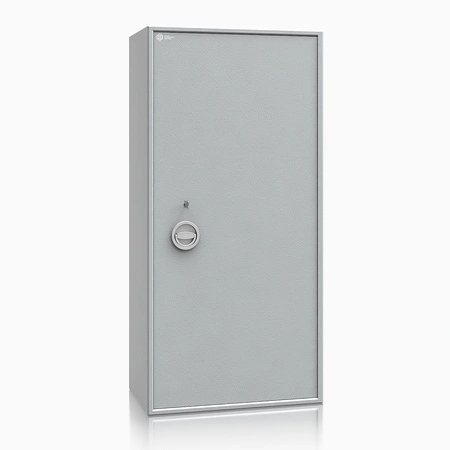 Szafa na broń długą S1 Siegen Max Kombi 18 szt. 125 cm szara – zamek kluczowy