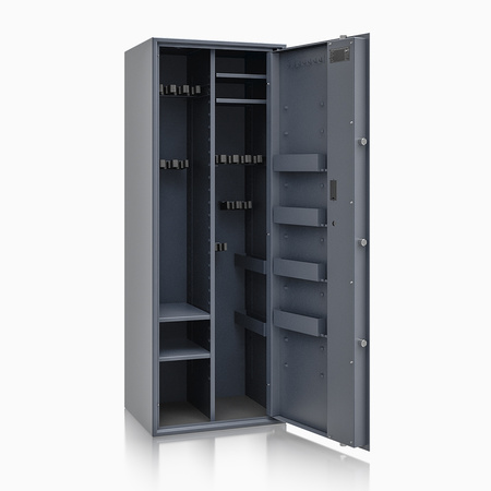 Szafa na broń długą S1 Siegen Max Kombi 16 szt. 150 cm grafitowa – zamek elektroniczny