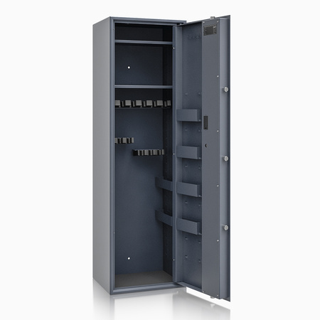 Szafa na broń długą S1 Siegen Max 12 szt. 150 cm grafitowa – zamek elektroniczny (50082.12)