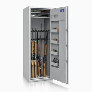 Szafa na broń długą klasa I St. Gallen WF MAX 16 szt. 160 cm szara – zamek kluczowy
