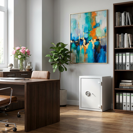 Sejf antywłamaniowy SAVE4EVER klasa I 65×50×42 cm szary – zamek kluczowy