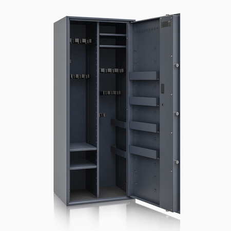 Szafa na broń długą S1 Siegen Max Kombi 18 szt. 150 cm grafitowa – zamek elektroniczny