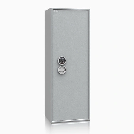 Szafa na broń długą S1 Siegen Max Kombi 12 szt. 125 cm szara – zamek elektroniczny