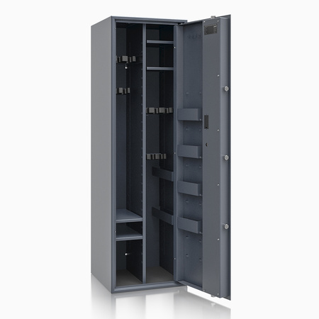 Szafa na broń długą S1 Siegen Max Kombi 12 szt. 150 cm grafitowa – zamek elektroniczny