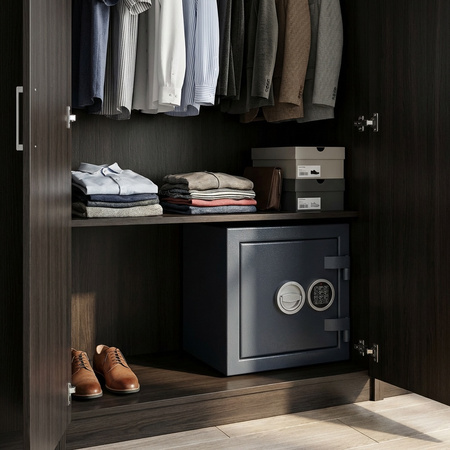 Sejf antywłamaniowy SAVE4EVER klasa I 40×40×27 cm grafitowy – zamek elektroniczny
