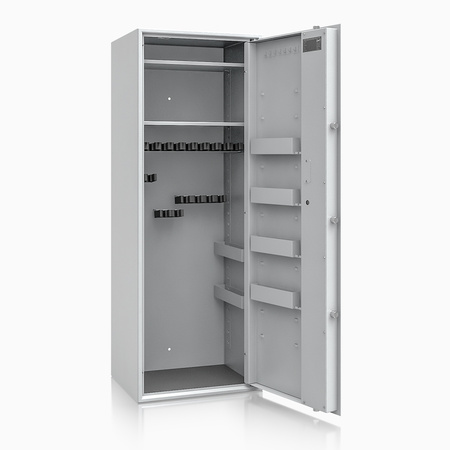 Szafa na broń długą S1 Siegen Max 17 szt. 150 cm szara – zamek kluczowy
