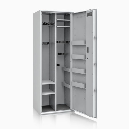 Szafa na broń długą S1 Siegen Max Kombi 16 szt. 150 cm szara – zamek elektroniczny (500085.52)