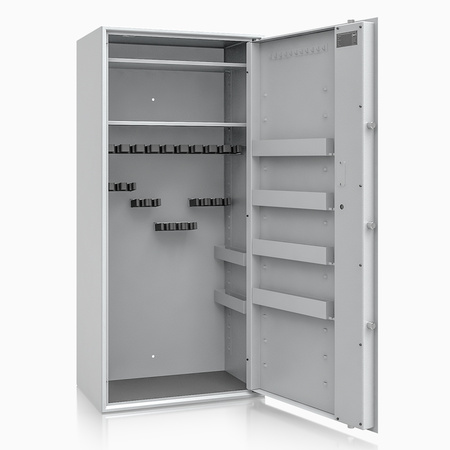 Szafa na broń długą S1 Siegen Max 22 szt. 150 cm szara – zamek kluczowy