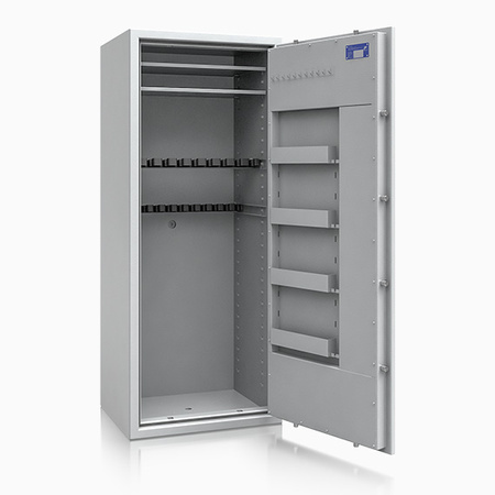 Szafa na broń długą klasa I St. Gallen WF MAX 20 szt. 160 cm szara – zamek elektroniczny