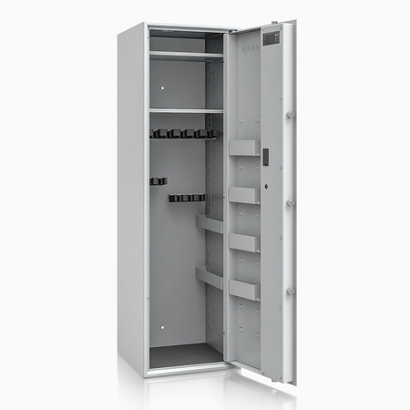 Szafa na broń długą S1 Siegen Max 12 szt. 150 cm szara – zamek elektroniczny (50083.02)