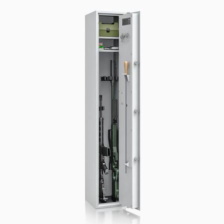 Szafa na broń długą S1 Siegen 4 szt. 150 cm szara – zamek elektroniczny