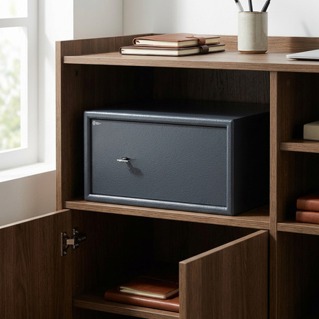 Sejf domowy Adorf klasa S1 19x38x37,5 cm grafitowy – zamek kluczowy