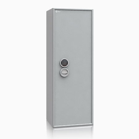 Szafa na broń długą S1 Siegen Max Kombi 12 szt. 125 cm szara – zamek elektroniczny