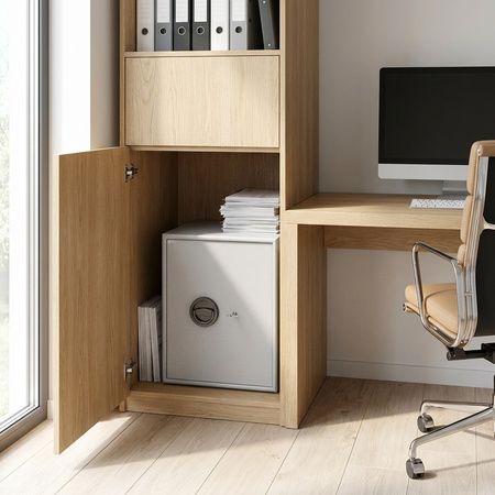 Sejf domowy Adorf klasa S1 48x38x37,5 cm szary – zamek kluczowy