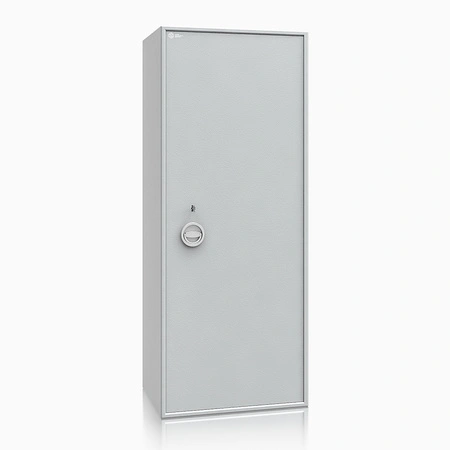 Szafa na broń długą S1 Siegen Max Kombi 18 szt. 150 cm szara – zamek kluczowy