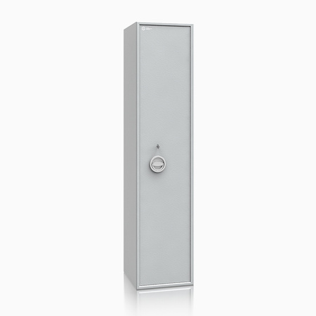 Szafa na broń długą S1 Siegen 7 szt. 150 cm szara – zamek kluczowy