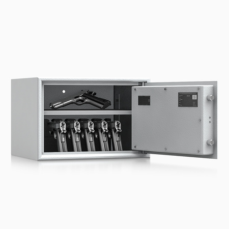 Sejf domowy Adorf klasa S1 30x44x36,5 cm szary – zamek elektroniczny