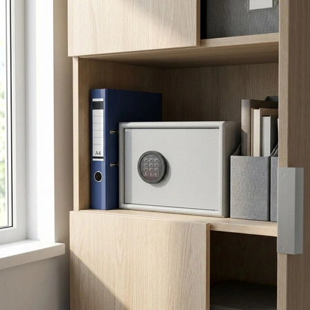 Sejf domowy Adorf klasa S1 25×34×29 cm szary – zamek elektroniczny