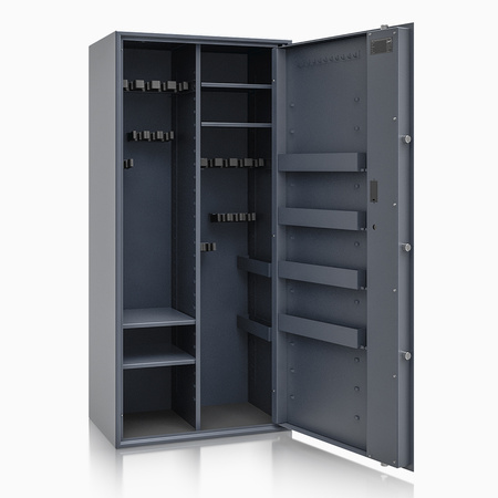 Szafa na broń długą S1 Siegen Max Kombi 26 szt. 150 cm grafitowa – zamek elektroniczny (500087.54)