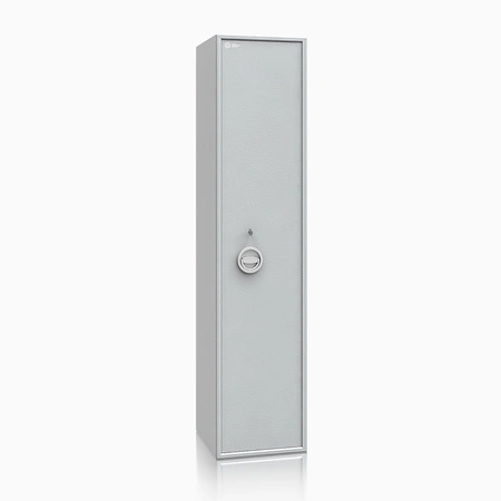 Szafa na broń długą S1 Siegen 7 szt. 150 cm szara – zamek kluczowy