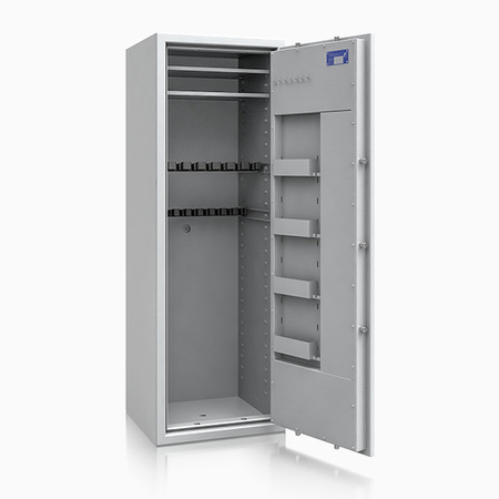 Szafa na broń długą klasa I St. Gallen WF MAX 16 szt. 160 cm szara – zamek elektroniczny