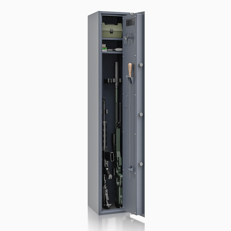 Szafa na broń długą S1 Siegen 4 szt. 150 cm grafitowa – zamek elektroniczny