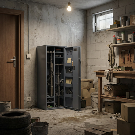 szafa na broń i amunicję Siegen MAX KOMBI 12/125 klucz klasa S1