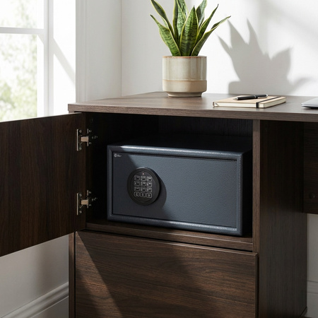 Sejf domowy Adorf klasa S1 19x38x37,5 cm grafitowy – zamek elektroniczny