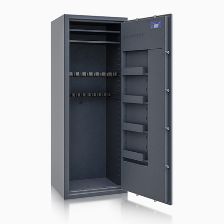 Szafa na broń długą klasa I St. Gallen WF MAX 18 szt. 160 cm grafitowa – zamek elektroniczny