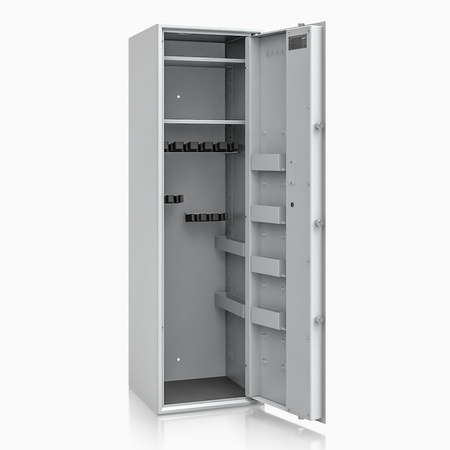 Szafa na broń długą S1 Siegen Max 12 szt. 150 cm szara - zamek kluczowy