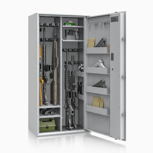 Szafa na broń długą S1 Siegen Max Kombi 18 szt. 125 cm szara – zamek elektroniczny